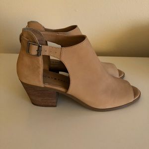 Lucky Brand open-toe booties